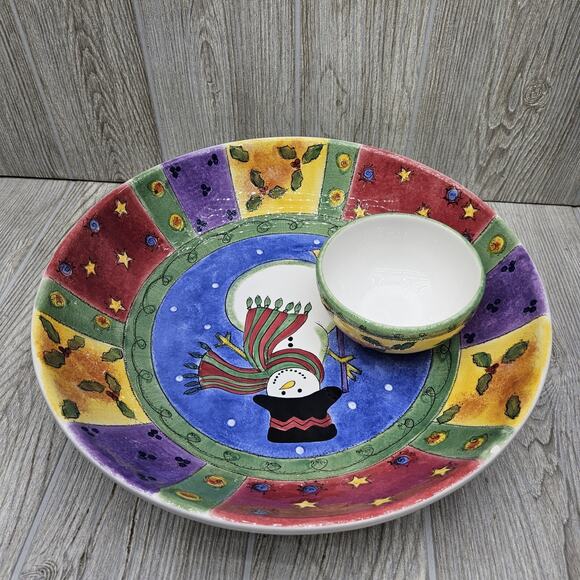 Sango The Sweet Shoppe Christmas Chip & Dip Set 2 Pcs 3041 Sue Zipkin - Picture 3 of 13